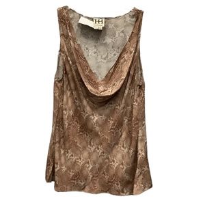 Haute Hippie Snakeskin Sleeveless Top Size Medium